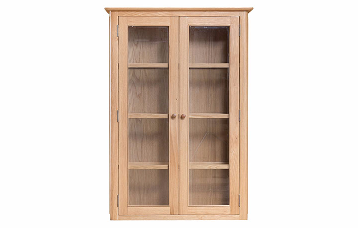 Oak Glazed Display Cabinets - Odense Oak Small Dresser Top