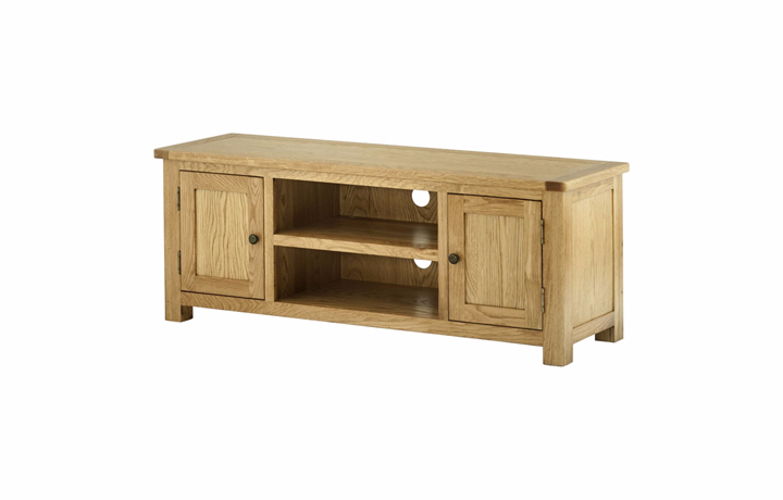 Oak Standard TV Units - Pembroke Oak Large TV Cabinet