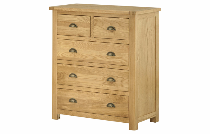 Oak Chest Of Drawers - Pembroke Oak 2 Over 3 Chest