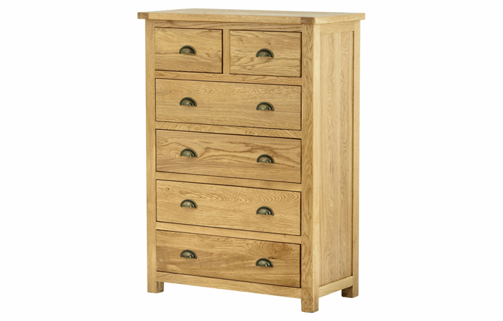 Oak Chest Of Drawers - Pembroke Oak 2 Over 4 Chest 