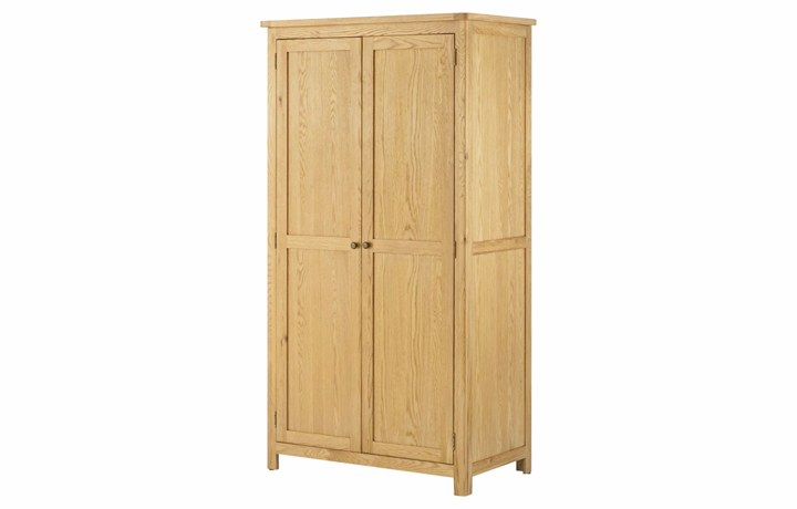 Oak 2 Door Wardrobe - Pembroke Oak 2 Door Wardrobe