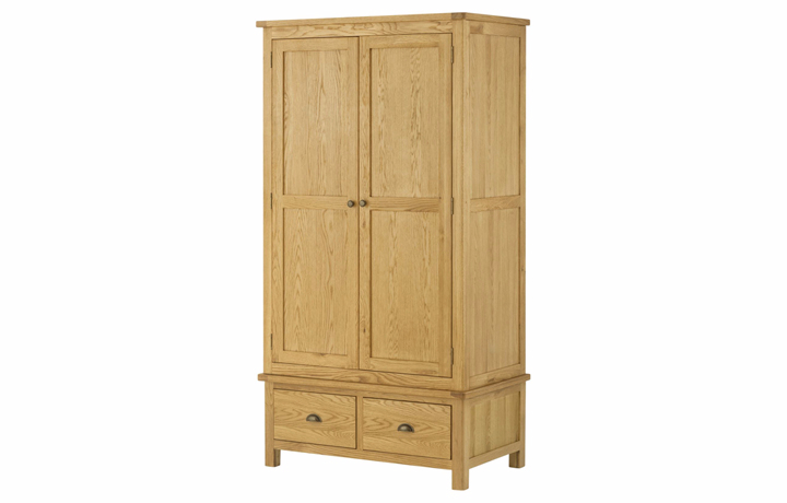 Oak 2 Door Wardrobe - Pembroke Oak Gents Wardrobe