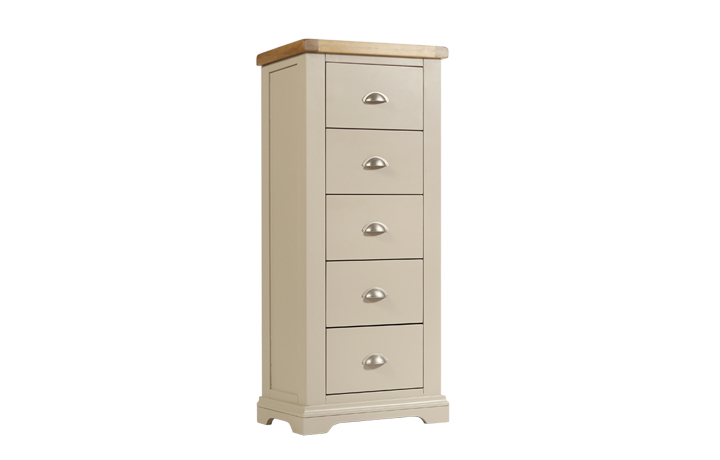 Chest Of Drawers - Henley Truffle Painted 5 Drawer Wellington
