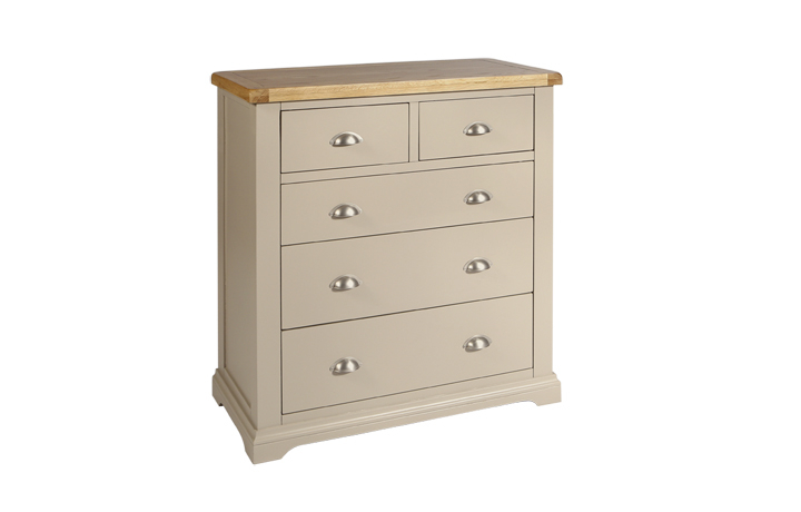 Chest Of Drawers - Henley Truffle Painted 2 Over 3 Chest Of Drawers