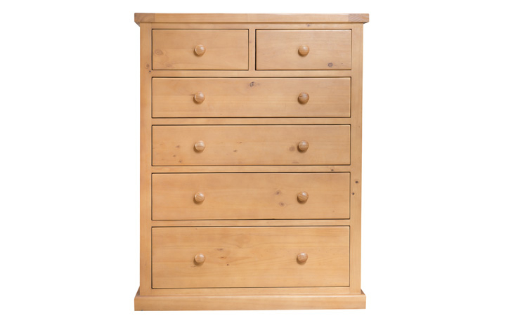 Chest Of Drawers - Country Pine Large 2 Over 4 Chest