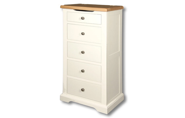 Chest Of Drawers - Suffolk Painted 5 Drawer Wellington With Lift Up Top