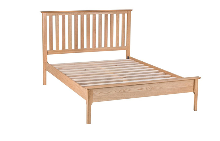 4ft6 Double Hardwood Bed Frames - Odense Oak 4ft6 Double Slatted Bed Frame