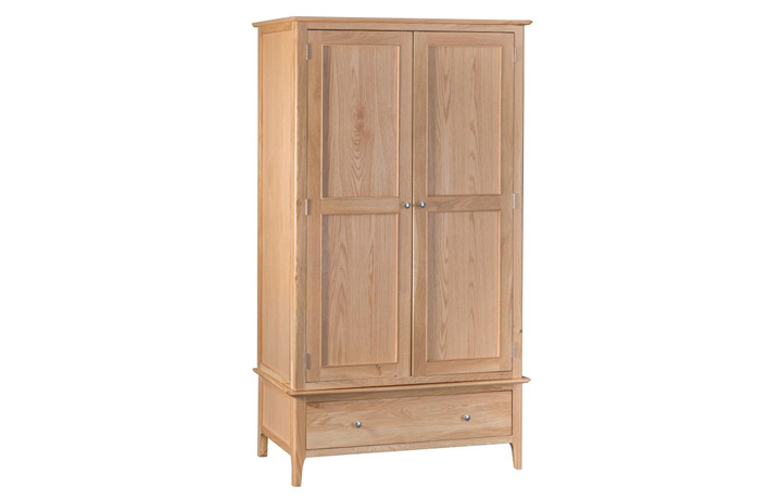 Oak 2 Door Wardrobe - Odense Oak Large 2 Door Wardrobe