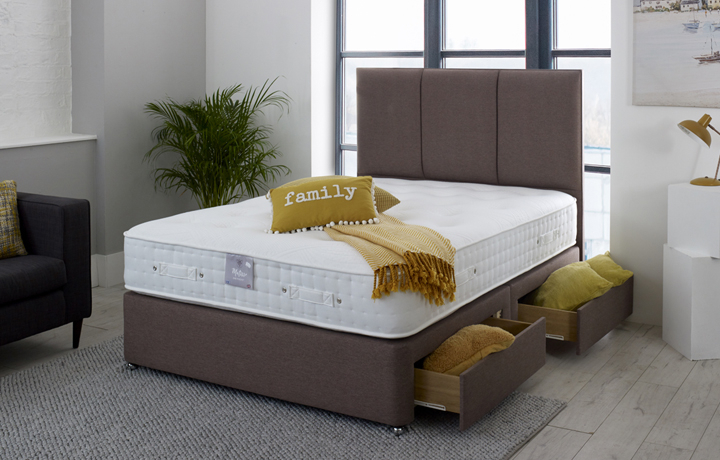6ft Super Kingsize Mattress & Divan Package Deals  - 6ft Super King Picasso 2000 Mattress With 2 Drawer Divan & Headboard Deal