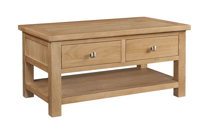 Coffee & Lamp Tables - Lavenham Oak Coffee Table With Drawers 