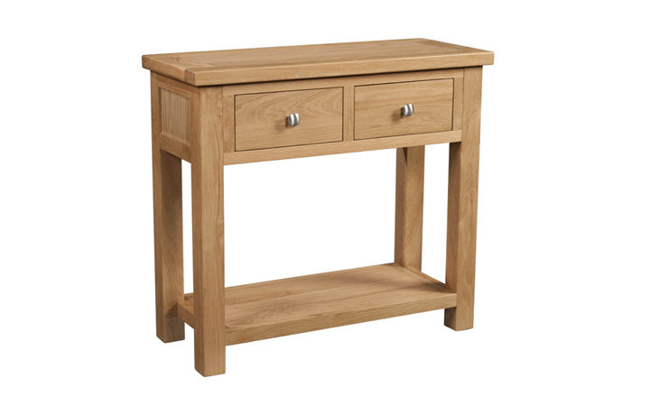 Oak 2 Drawer Console Tables - Lavenham Oak 2 Drawer Console Table