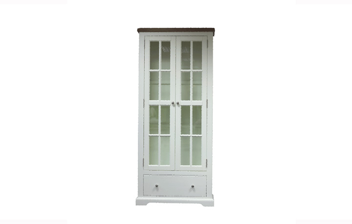 Suffolk Painted Collection White & Grey  - Suffolk Painted Glazed Bookcase