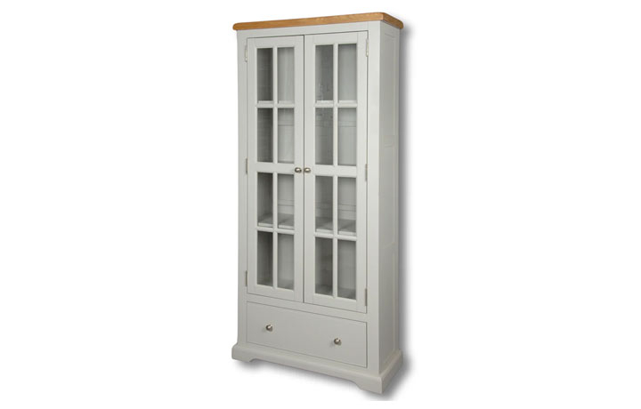 Suffolk Painted Collection White & Grey  - Suffolk Painted Glazed Bookcase