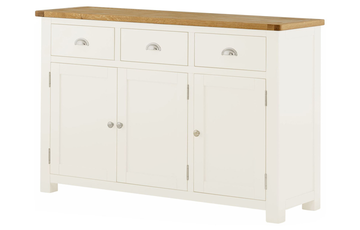 Sideboards & Cabinets - Pembroke White Painted 3 Door Sideboard 