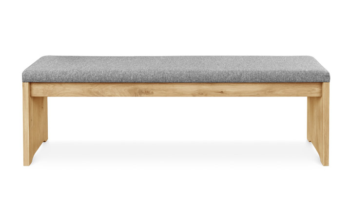 Lancaster Solid Oak Collection - Sigala Oak Bench With Fabric Pad