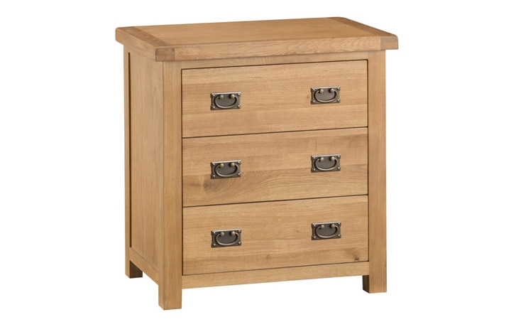 Chest Of Drawers - Burford Rustic Oak 3 Drawer Chest