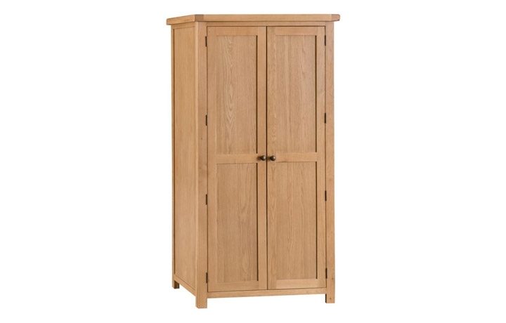 Wardrobes - Burford Rustic Oak 2 Door Wardrobe