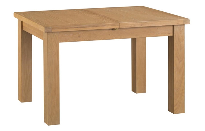 Oak Dining Tables - Burford Rustic Oak 125-175cm Butterfly Extending Dining Table