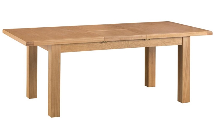 Burford Rustic Oak Collection - Burford Rustic Oak 170-220cm Butterfly Extending Dining Table