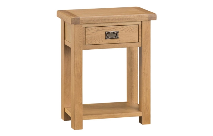 Consoles - Burford Rustic Oak Telephone Table