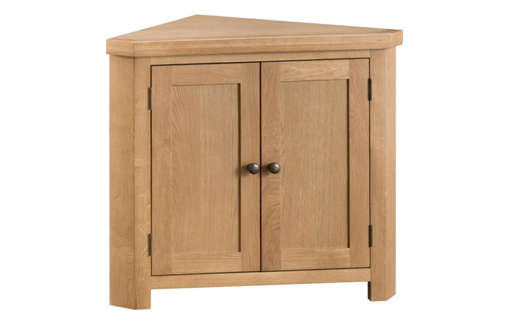 Burford Rustic Oak Collection - Burford Rustic Oak Corner Cabinet