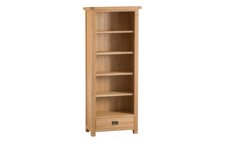 Burford Rustic Oak Collection - Burford Rustic Oak Medium Bookcase