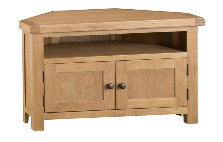 Burford Rustic Oak Collection - Burford Rustic Oak Corner TV Unit