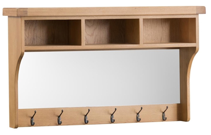 Burford Rustic Oak Collection - Burford Rustic Oak Hall Shelf Unit