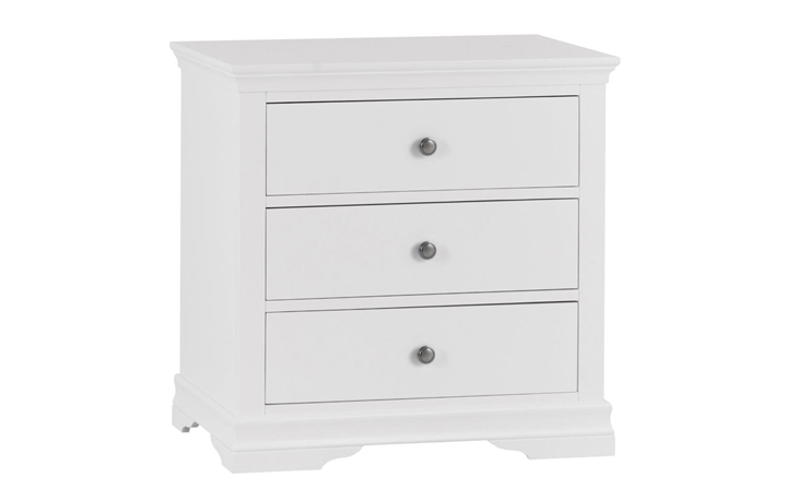 Chest Of Drawers - Salthouse White Painted 3 Drawer Chest