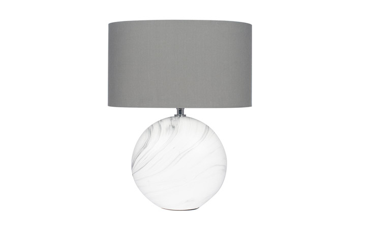 Lighting Range (PLL) - PLL189 Marble Effect Ceramic Table Lamp