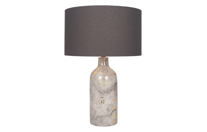 Lighting Range (PLL) - PLL191 Marble Effect Gold Leaf Glaze Stoneware Table Lamp