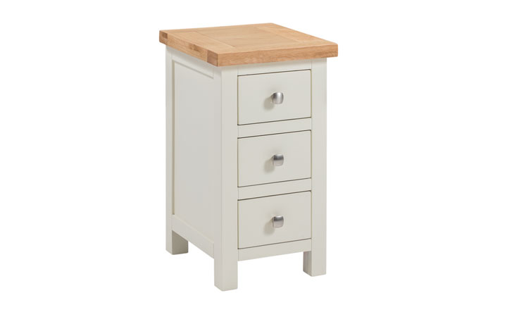 Painted 3 Drawer Bedside Cabinets - Lavenham Painted Compact Bedside
