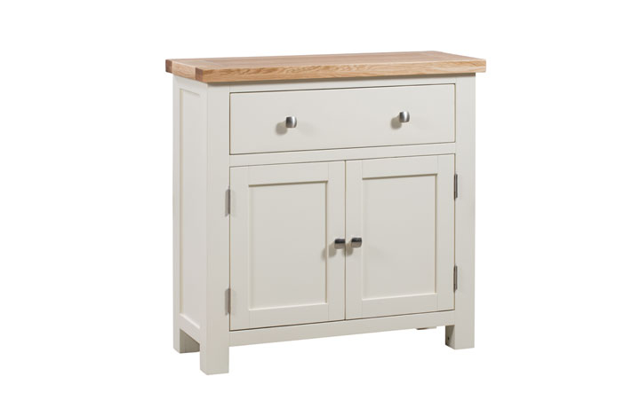 Lavenham Ivory, White, Cobblestone & Raven Painted Furniture Collection - Lavenham Painted Compact Sideboard