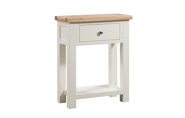 Lavenham Ivory, White, Cobblestone & Raven Painted Furniture Collection - Lavenham Painted Small Console Table