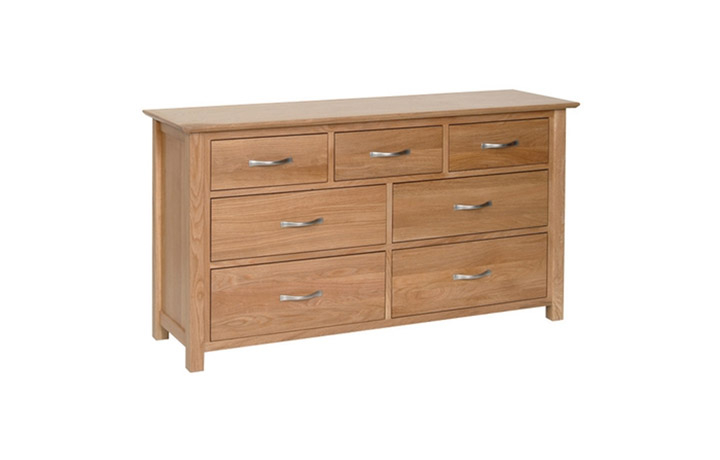 Chest Of Drawers - Woodford Solid Oak 3 Over 4 Chest Of Drawers