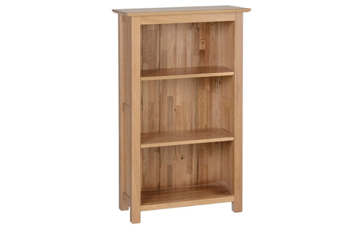 Oak Bookcases - Woodford Solid Oak Small Narrow Bookcase