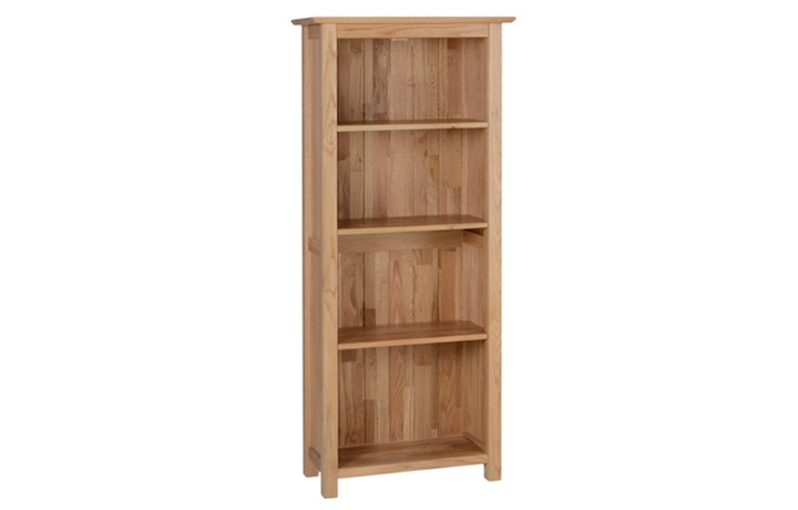 Bookcases - Woodford Solid Oak Medium Narrow Bookcase