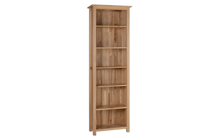 Bookcases - Woodford Solid Oak Tall Narrow Bookcase