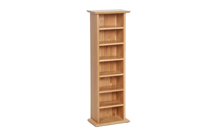 Bookcases - Woodford Solid Oak CD Rack