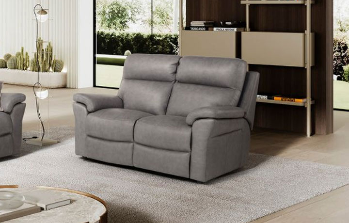 Palermo Italian Leather Collection - Palermo 2 Seater Fixed Sofa