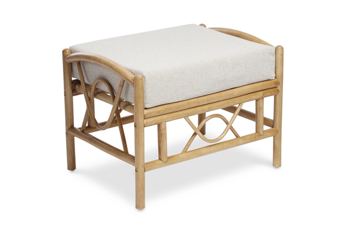 Java Rattan Range in Light Oak - Java Footstool Light Oak