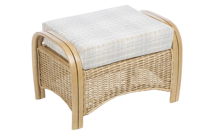 Sumatra Rattan Range in Light Oak - Sumatra Footstool Light Oak