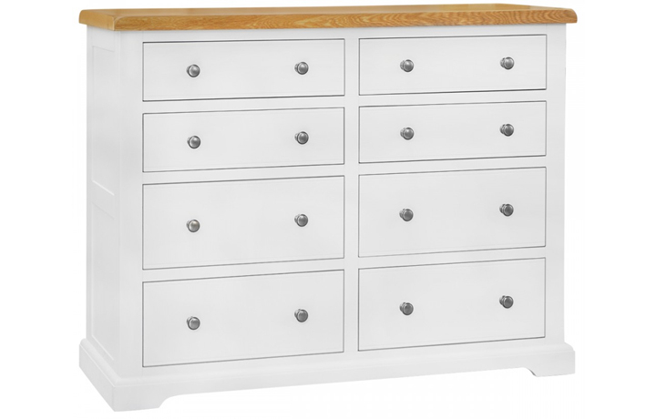 Suffolk Painted Collection White & Grey  - Suffolk Painted 4 Over 4 Chest Of Drawers