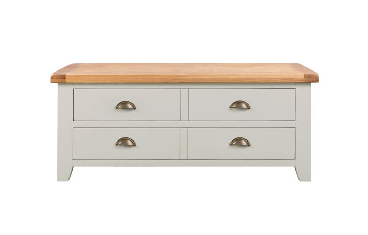 Coffee & Lamp Tables - Eden Grey Painted Storage Coffee Table