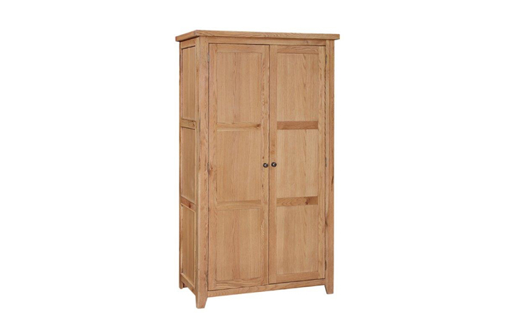 Oak 2 Door Wardrobe - Royal Oak Full Hanging Wardrobe