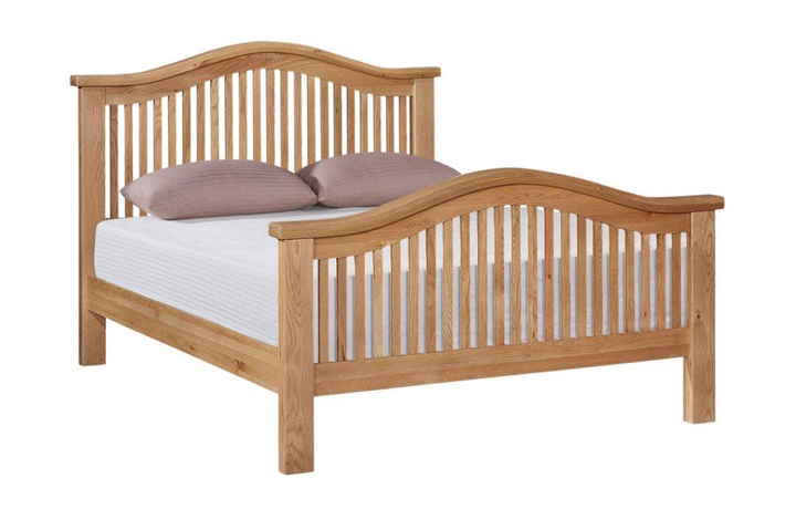 4ft6 Double Hardwood Bed Frames - Royal Oak 4ft6 Double Arch Top Bed Frame