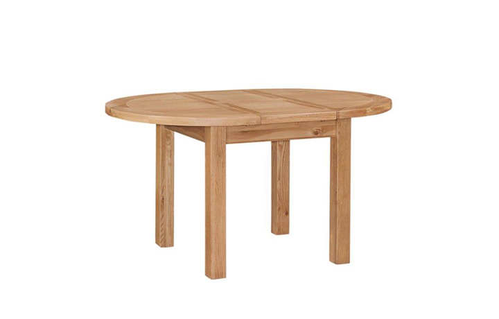 Round Oak & Painted Dining Tables  - Royal Oak Round 110-150cm Extending Dining Table