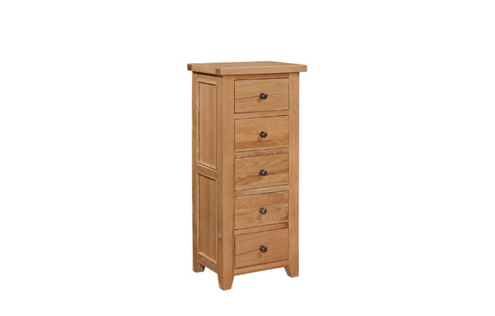 Oak Chest Of Drawers - Royal Oak 5 Drawer Wellington Chest