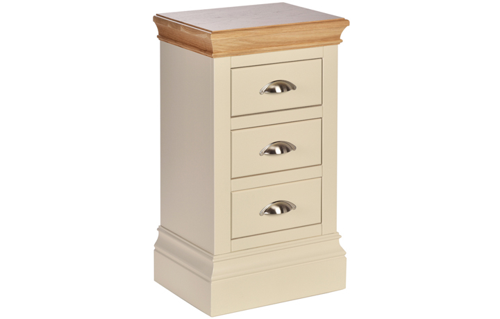 Painted 3 Drawer Bedside Cabinets - Barden Painted 3 Drawer Compact Bedside