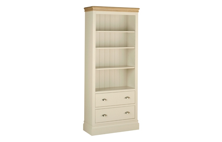 Barden Painted Collection - Barden Painted Extra Large Bookcase With 2 Drawers
